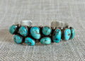 Chunky Turquoise and Sterling Silver Cuff Bracelet