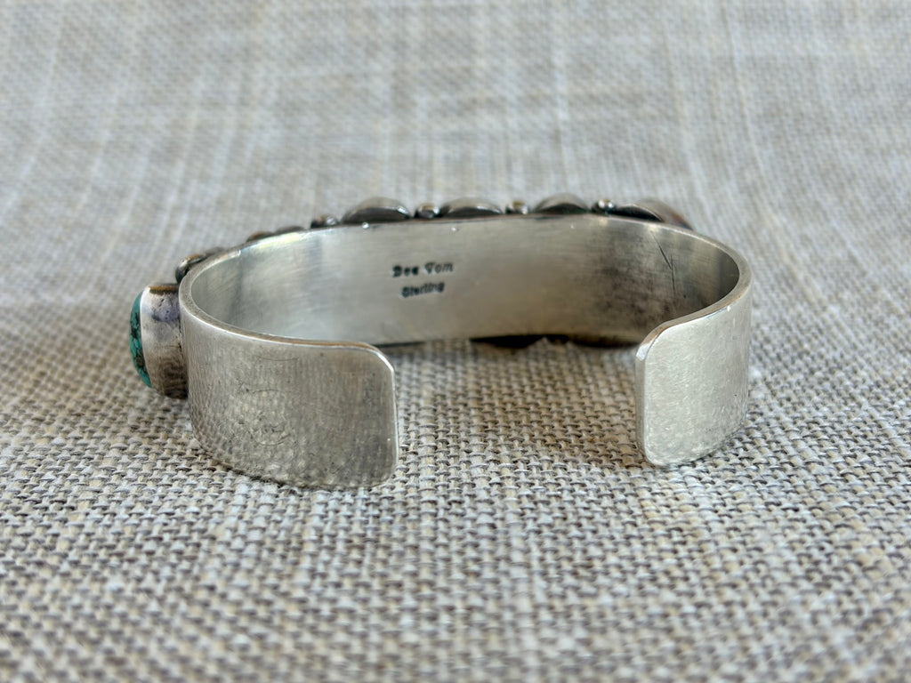 Chunky Turquoise and Sterling Silver Cuff Bracelet