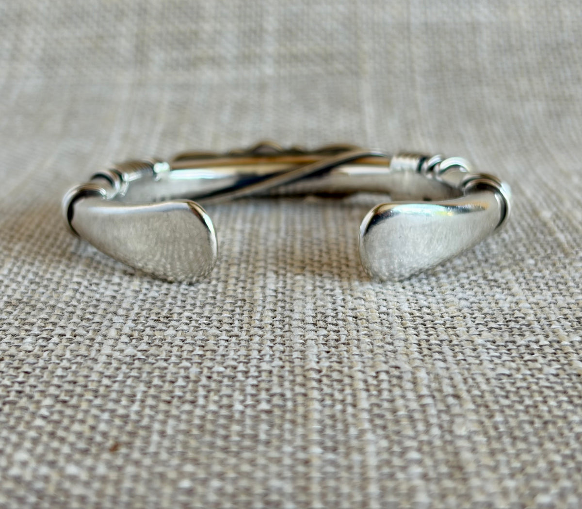 Orville Tsinnie Morenci Turquoise and Sterling Silver Cuff Bracelet