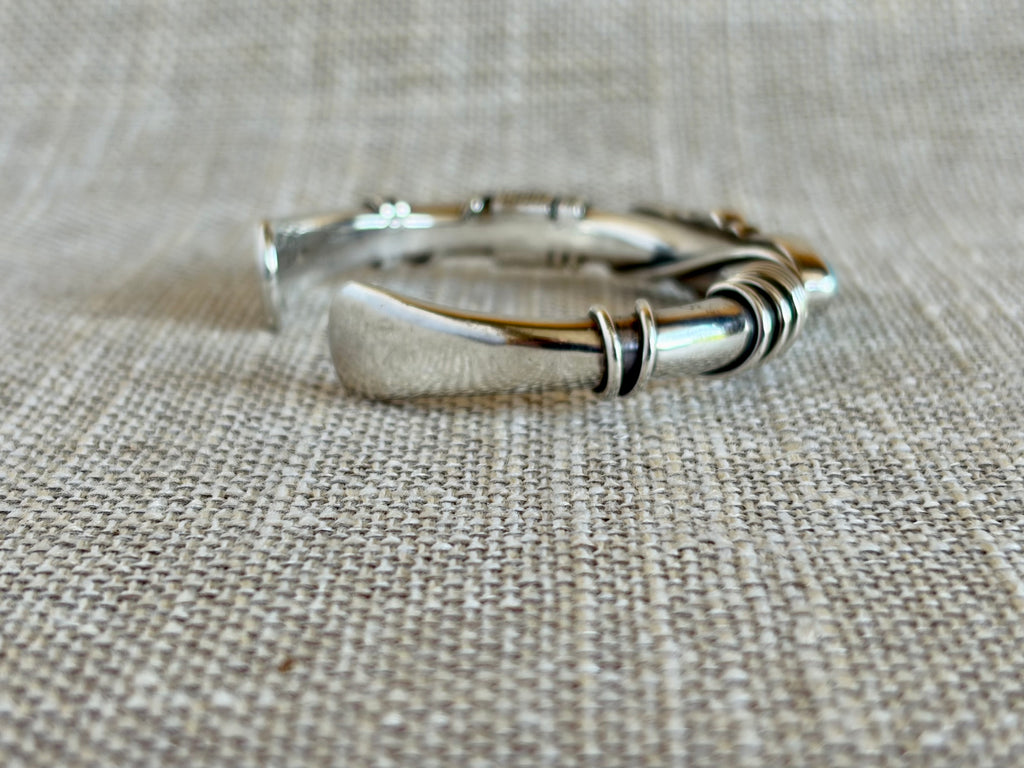 Orville Tsinnie Morenci Turquoise and Sterling Silver Cuff Bracelet