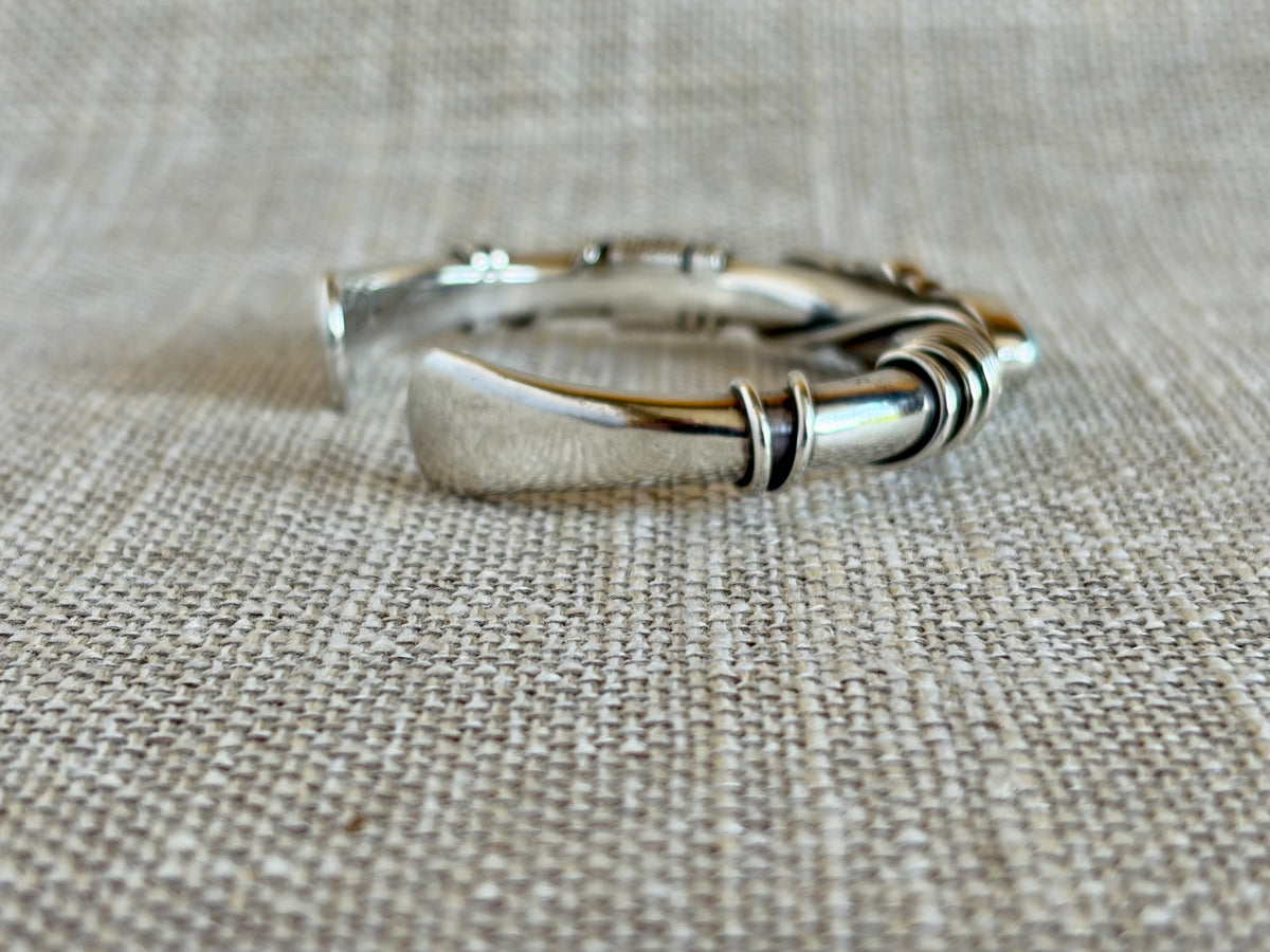Orville Tsinnie Morenci Turquoise and Sterling Silver Cuff Bracelet