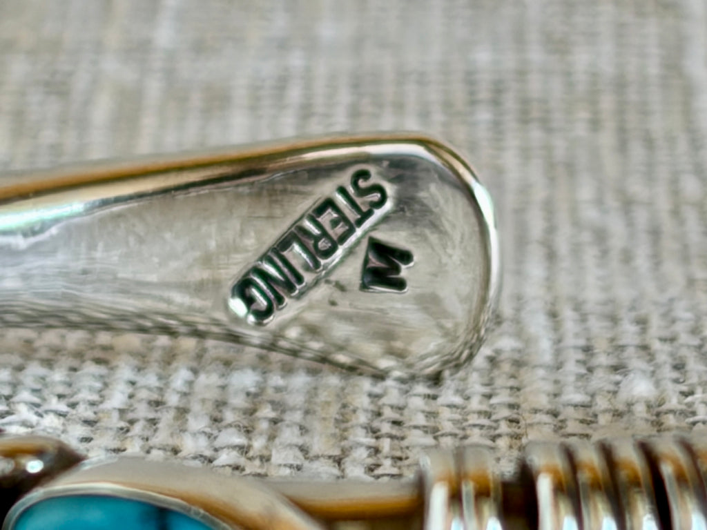 Orville Tsinnie Morenci Turquoise and Sterling Silver Cuff Bracelet