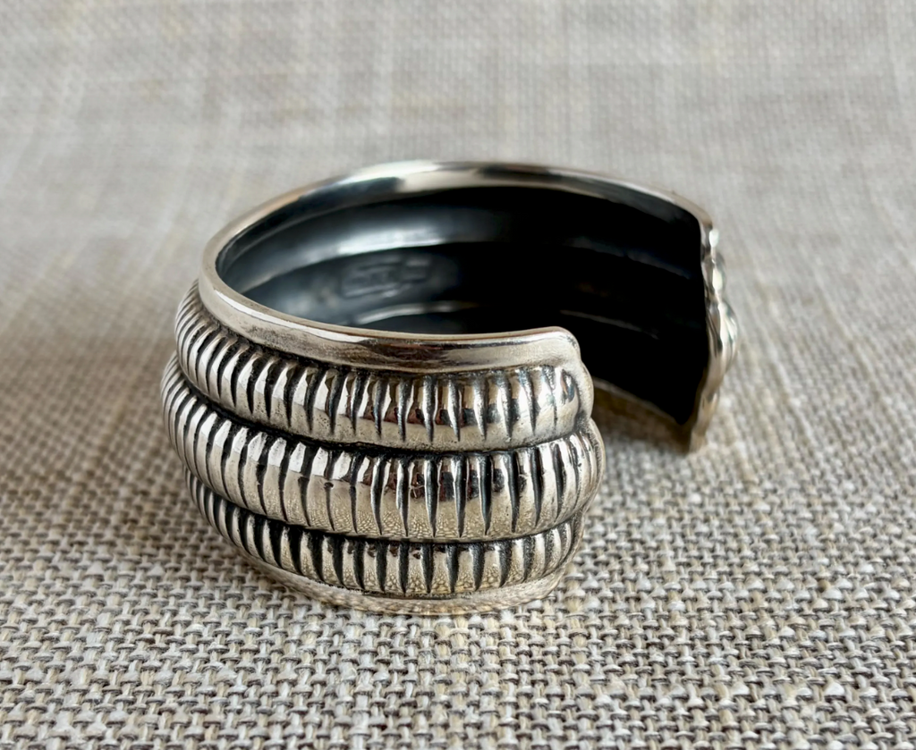 Vintage BALLOU Sterling Silver Cuff Bracelet