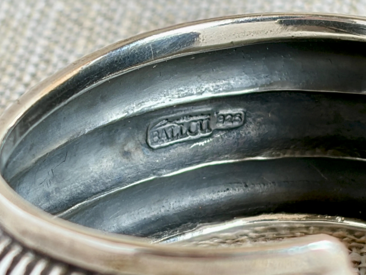 Vintage BALLOU Sterling Silver Cuff Bracelet
