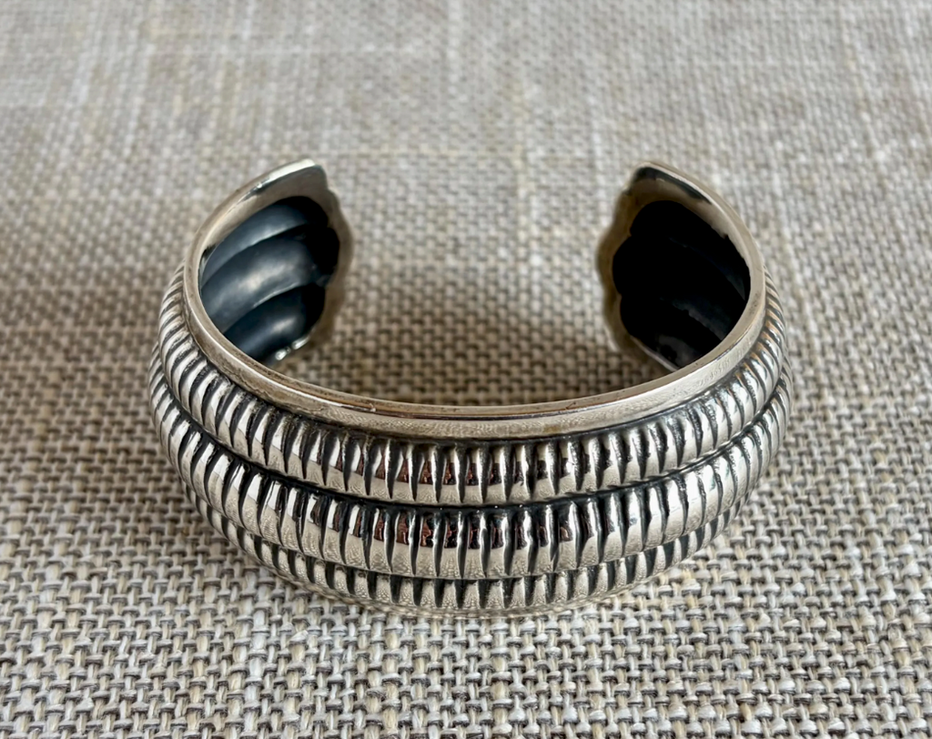 Vintage BALLOU Sterling Silver Cuff Bracelet