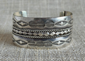 Vintage Old West Style Sterling Silver Cuff Bracelet