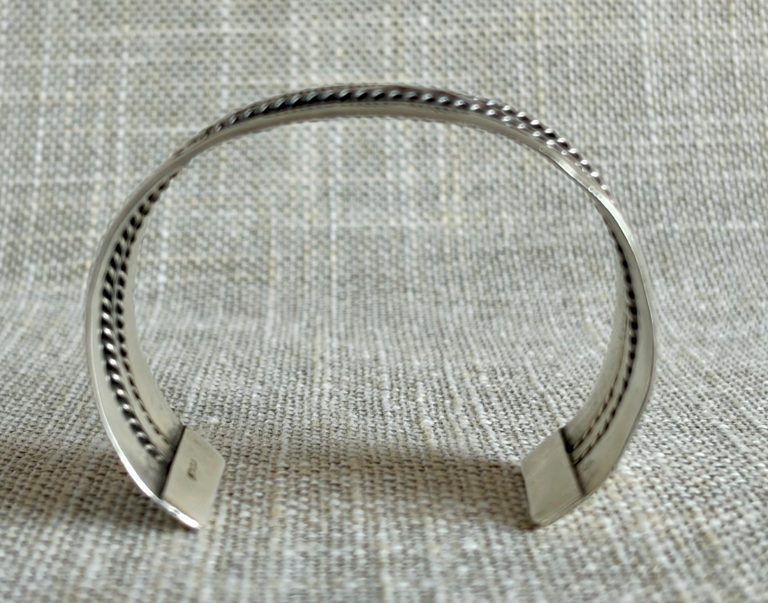 Vintage Old West Style Sterling Silver Cuff Bracelet
